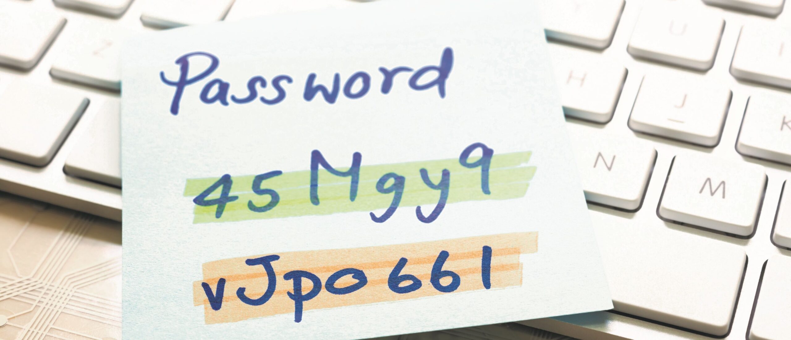 CM Regent blog - sticky note with passwords