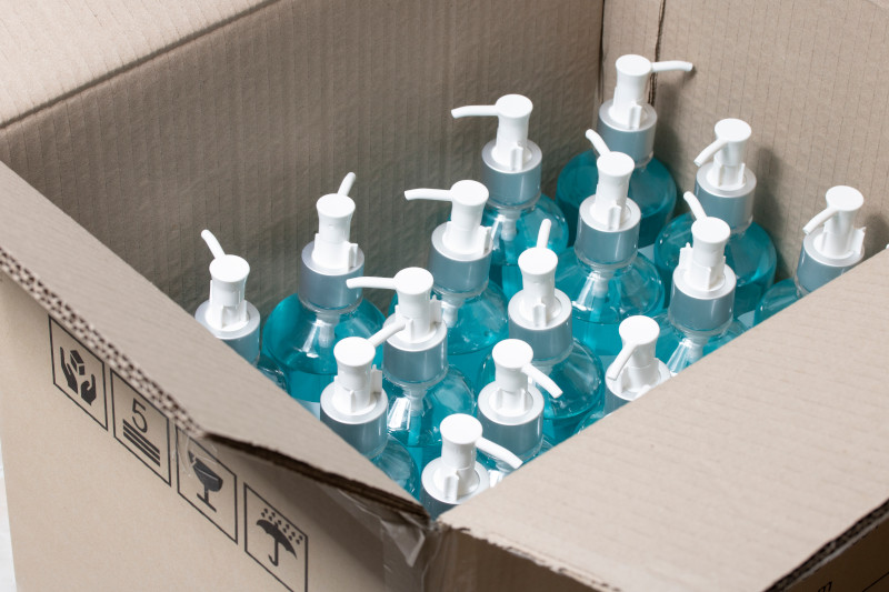 CM Regent blog - Large box of hand sanitizer